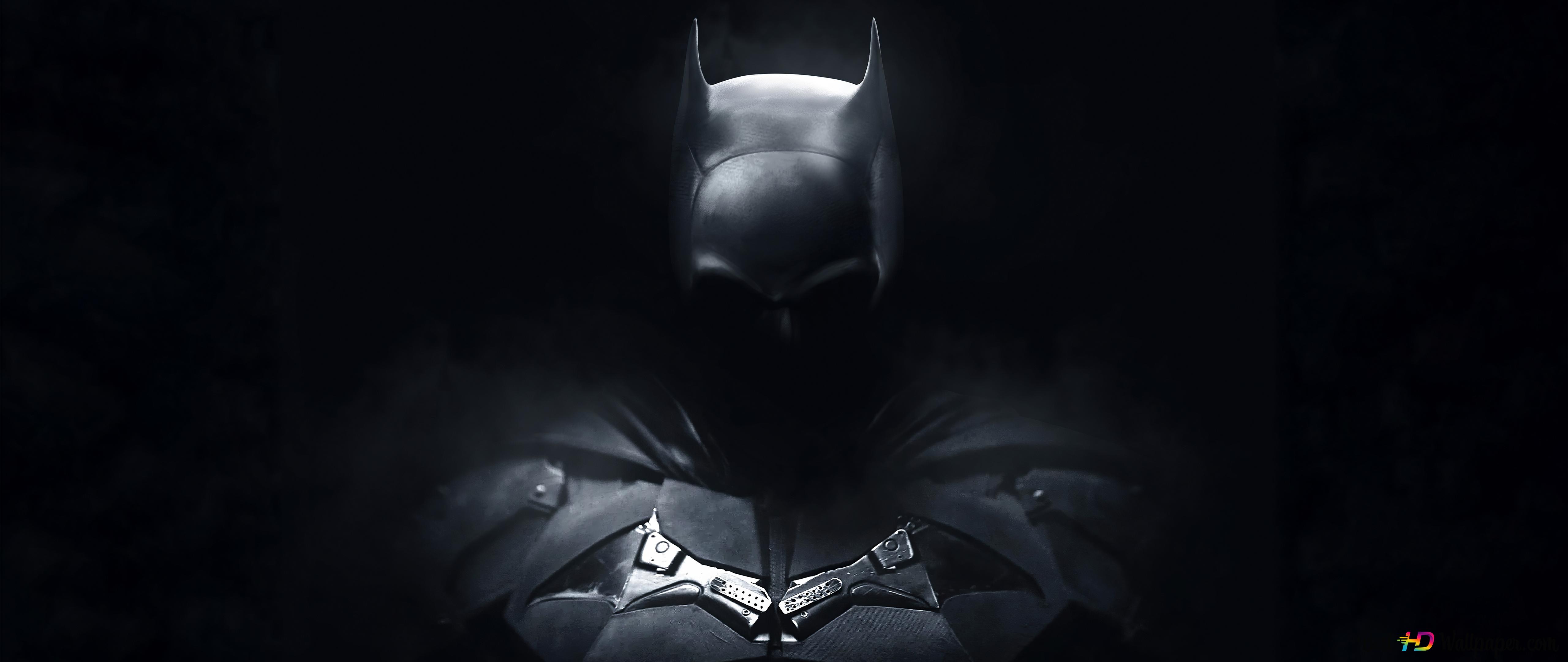 The batman, batman costume in the dark under the spotlight 4K wallpaper download