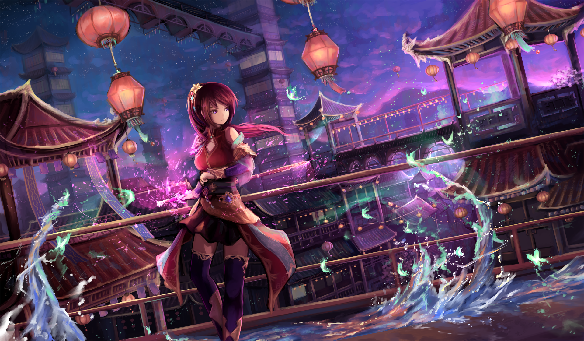 Enchanted Night Anime HD Wallpaper