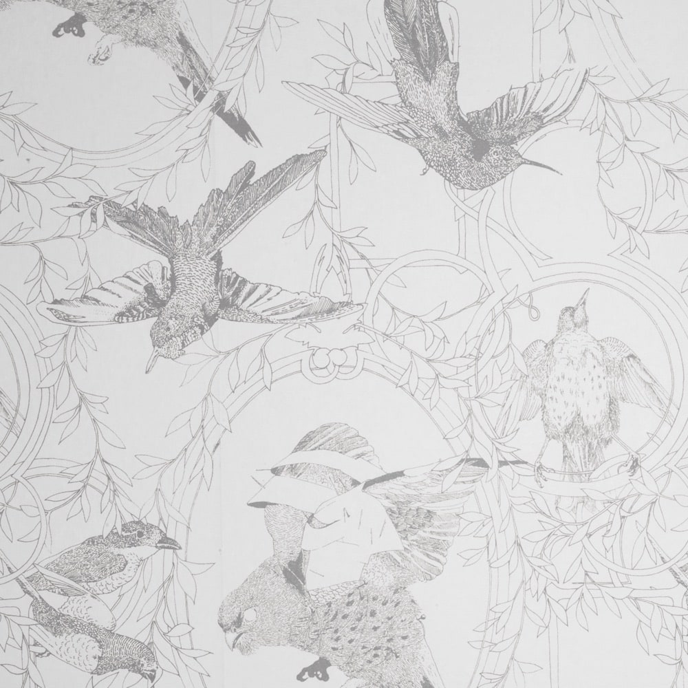 SAMPLE Birds Hand Printed Wallpaper