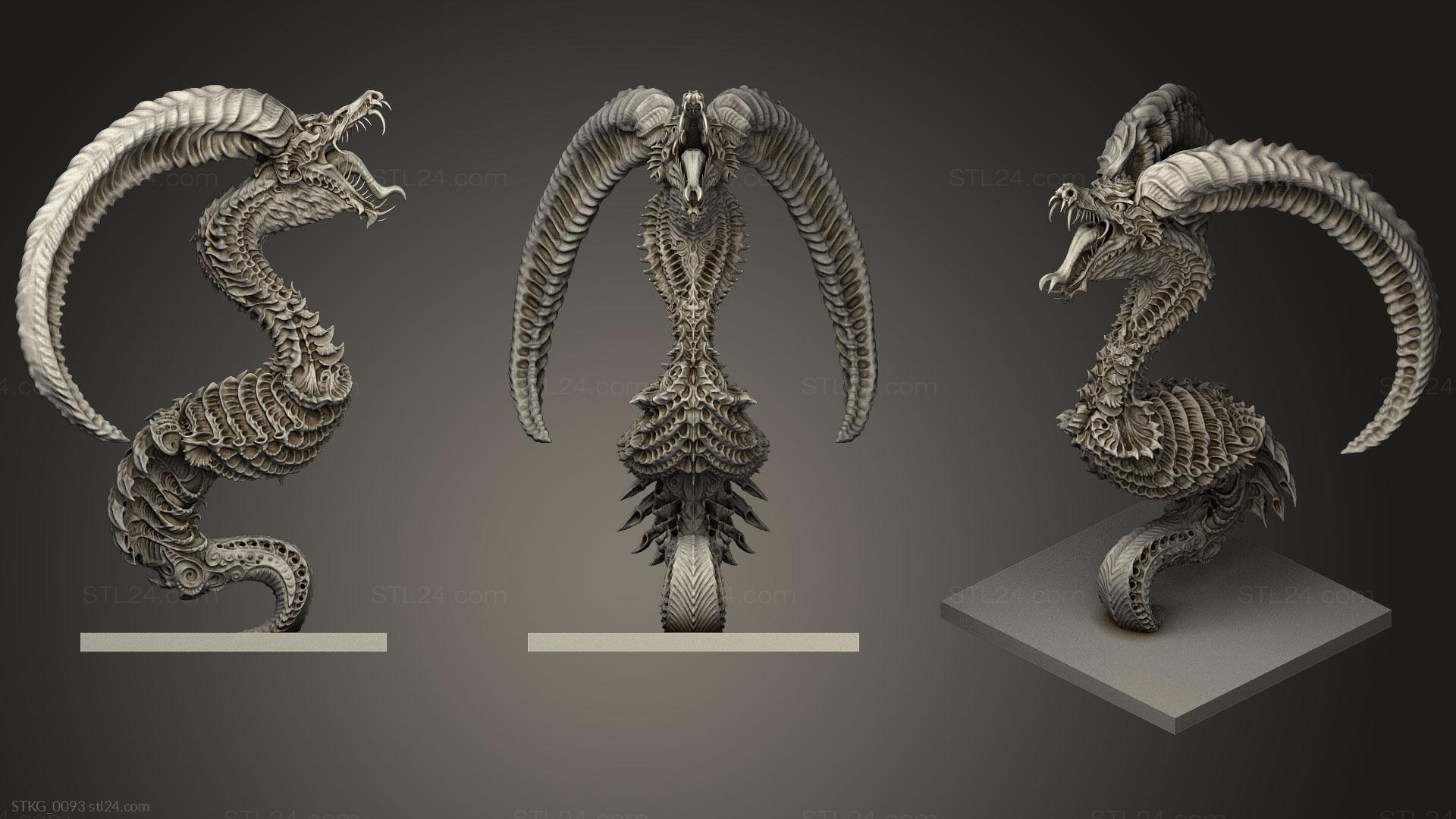 3D model (stl) Horned Serpent