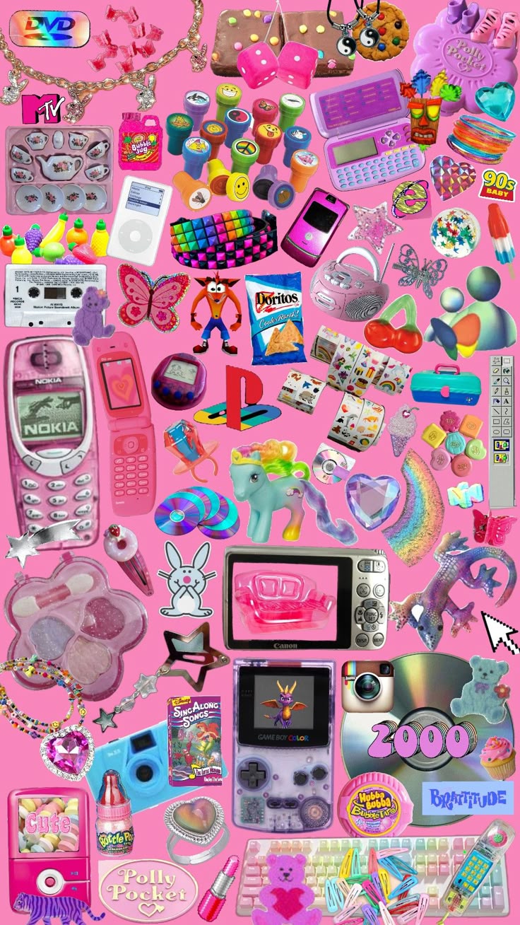 collageart s #aesthetic #y2k #y2kaesthetic #memories #aestheticboard #pink #pinkaesthetic # #colorful #wallpaper #childhood