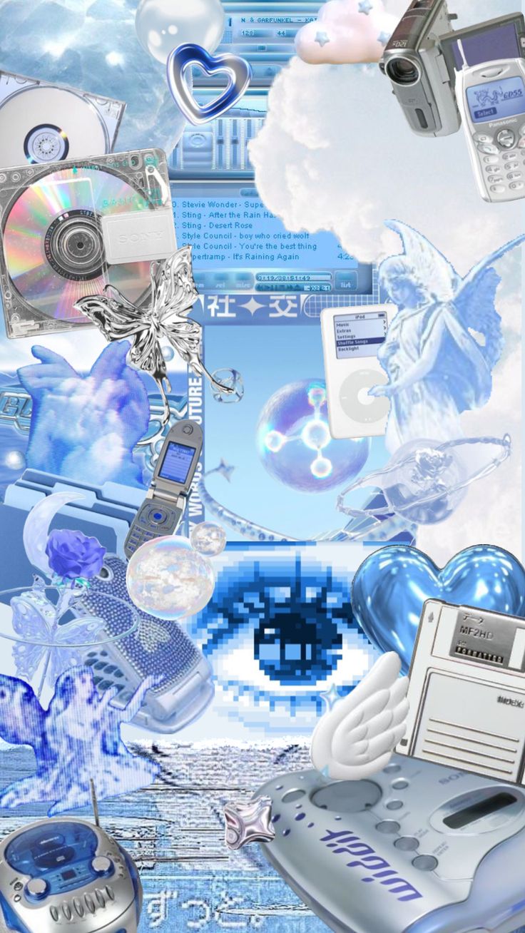 cybercore #cybery2k #cyber90s #blue #aesthetic #y2k