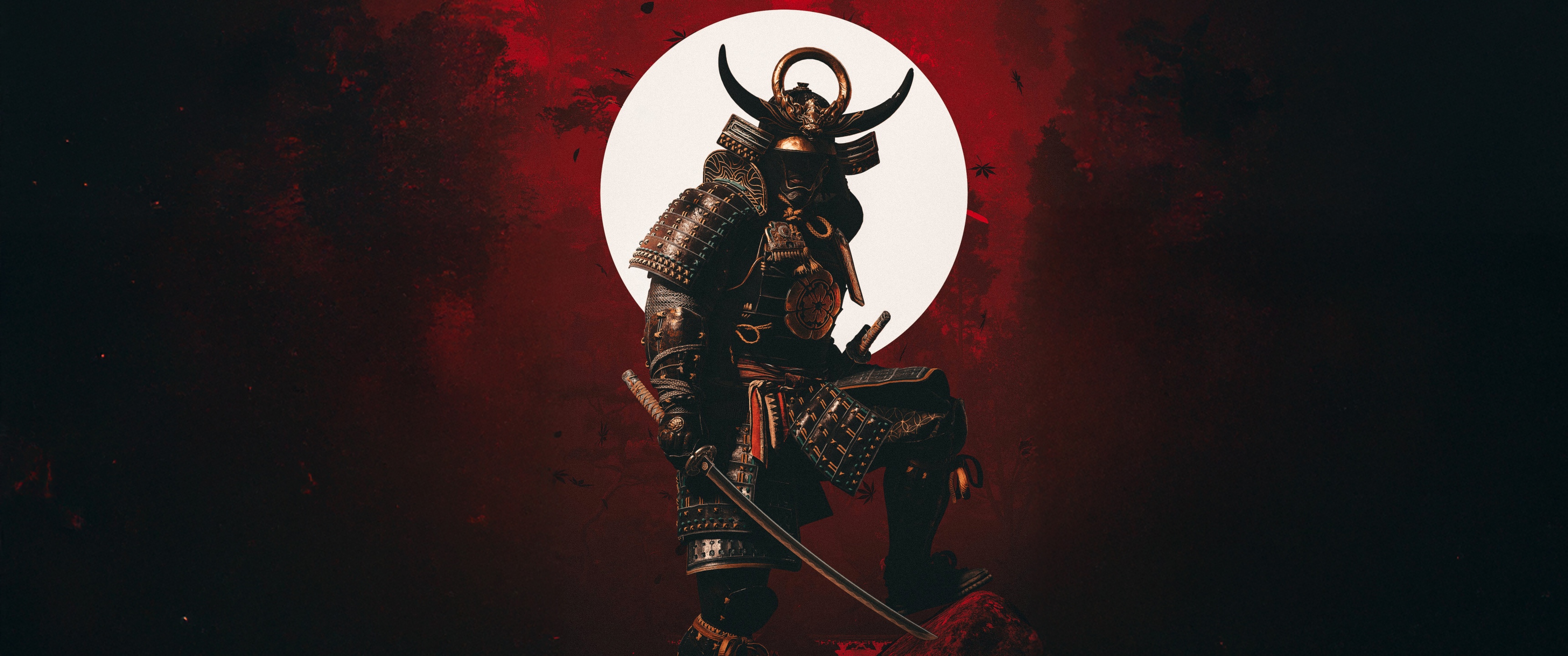Yasuke Wallpaper 4K, Dark aesthetic, 8K, Katana