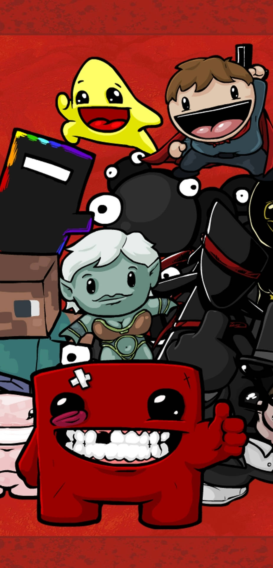 Download Super Meat Boy And Friends Wallpaper