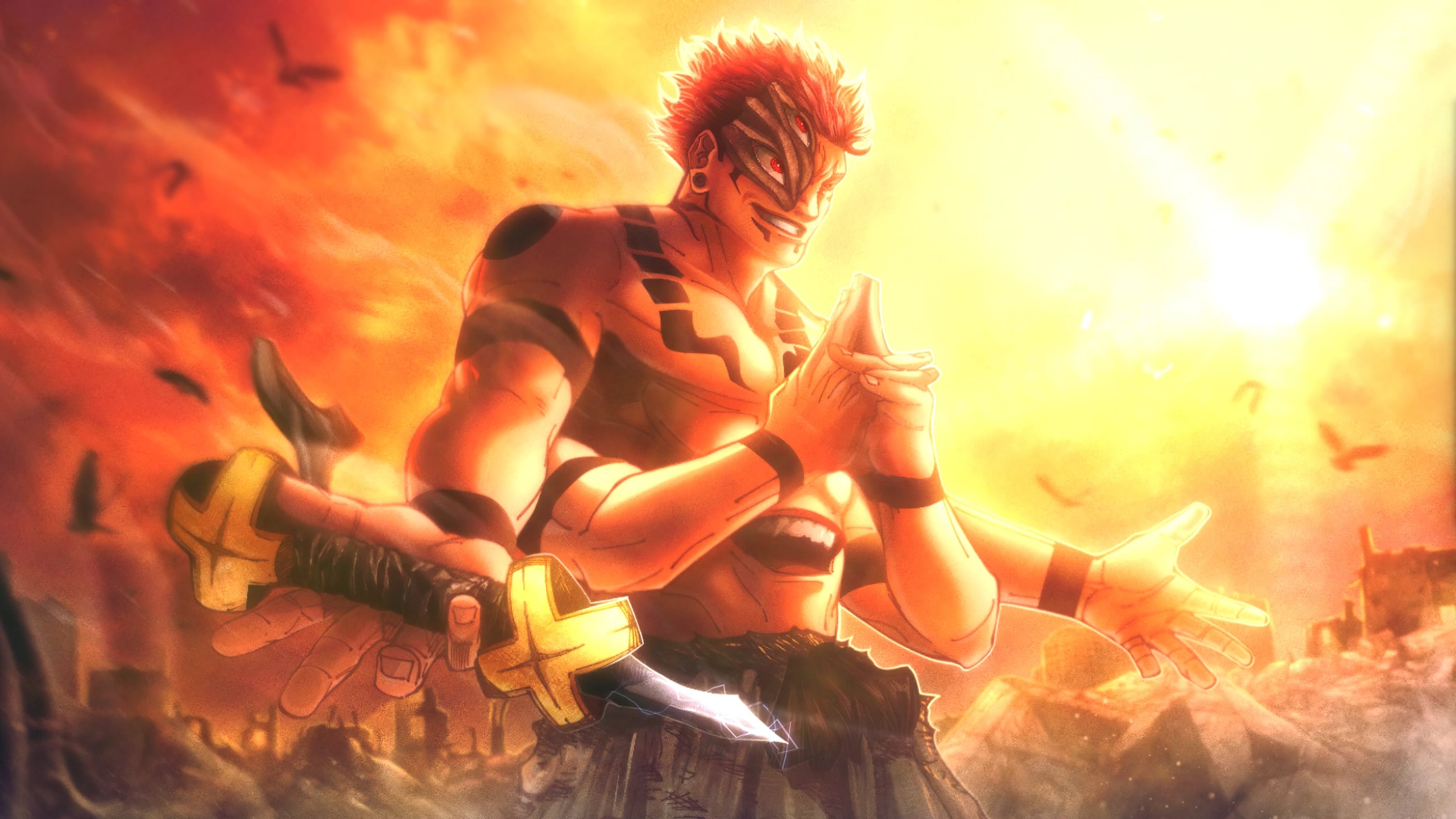 ¡Hice un wallpaper animado de Sukuna en Wallpaper Engine! El arte lo hizo en Twitter. La canción es la banda sonora de Sukuna de la temporada 1