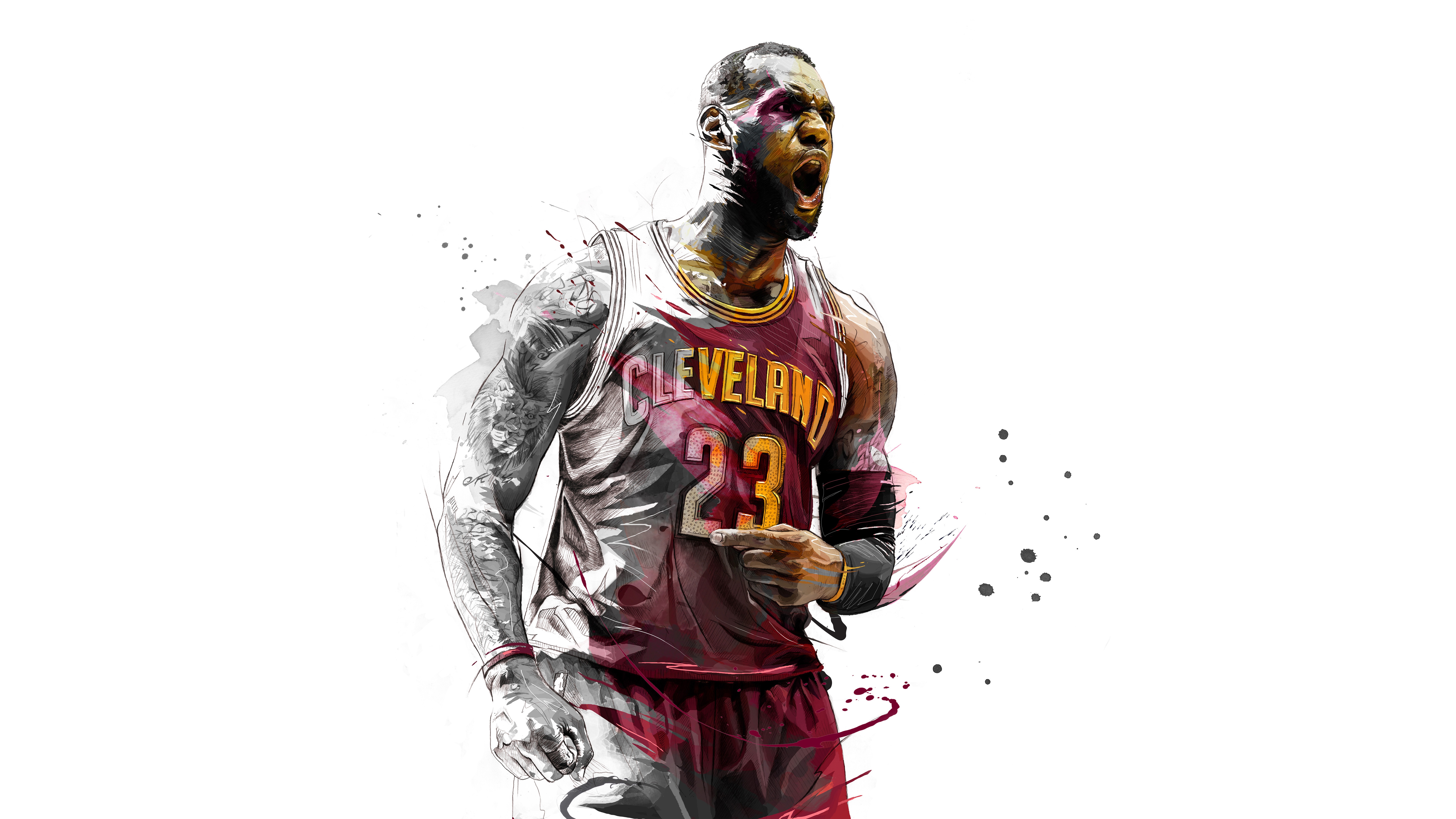 Wallpaper basketball, LeBron James, Cleveland for mobile and desktop, section спорт, resolution 7680x4320