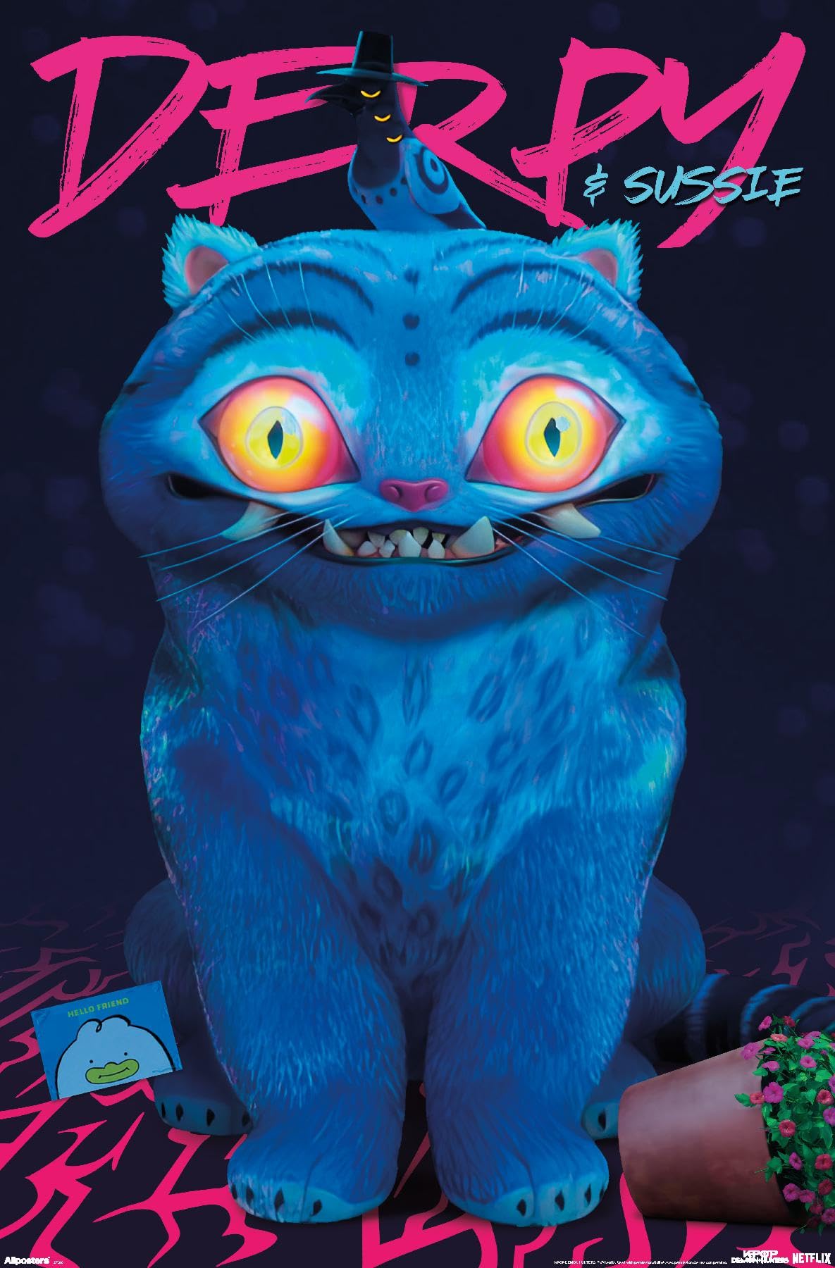 Netflix KPop Demon Hunters & Sussie Wall Poster, 34L x 22.4W, Unframed Version: Posters & Prints