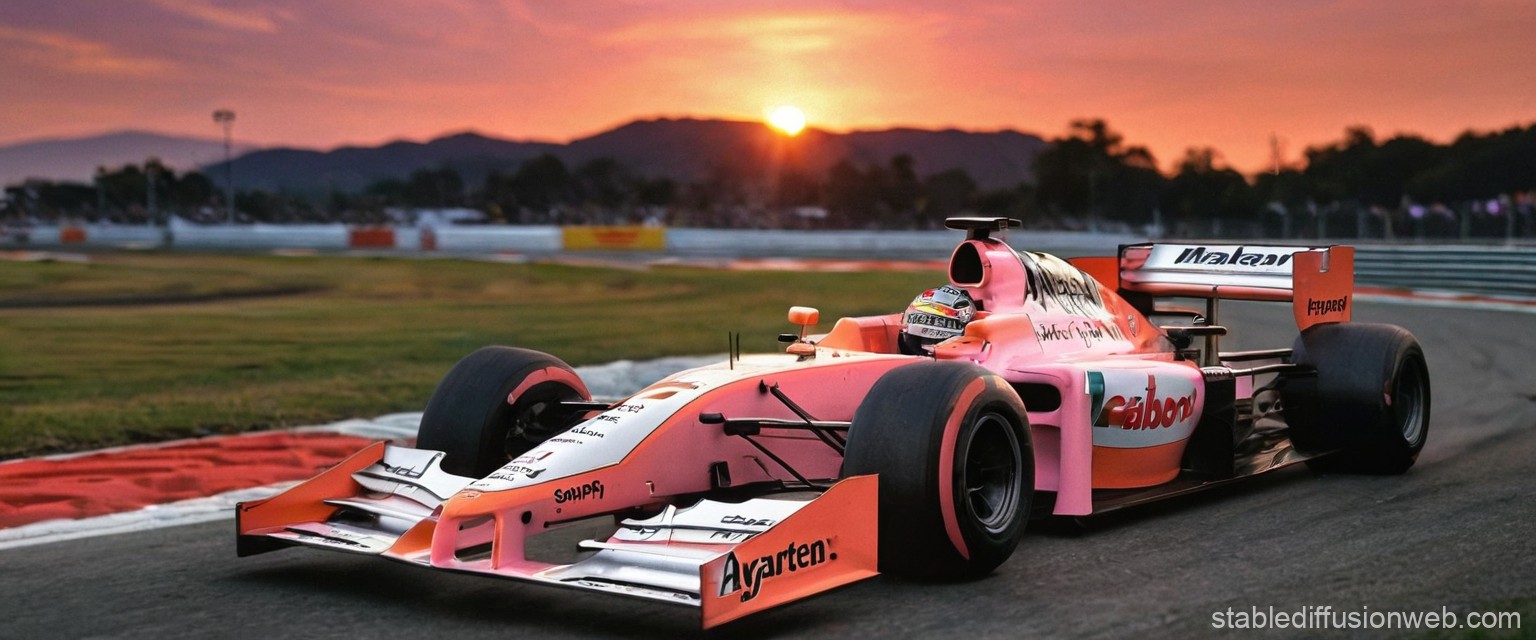 Ayrton Senna's McLaren MP4 6 Sunset Race. Stable Diffusion Online