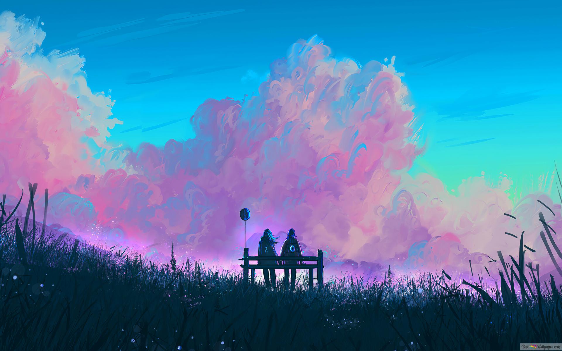 Couple Art 4K wallpaper download