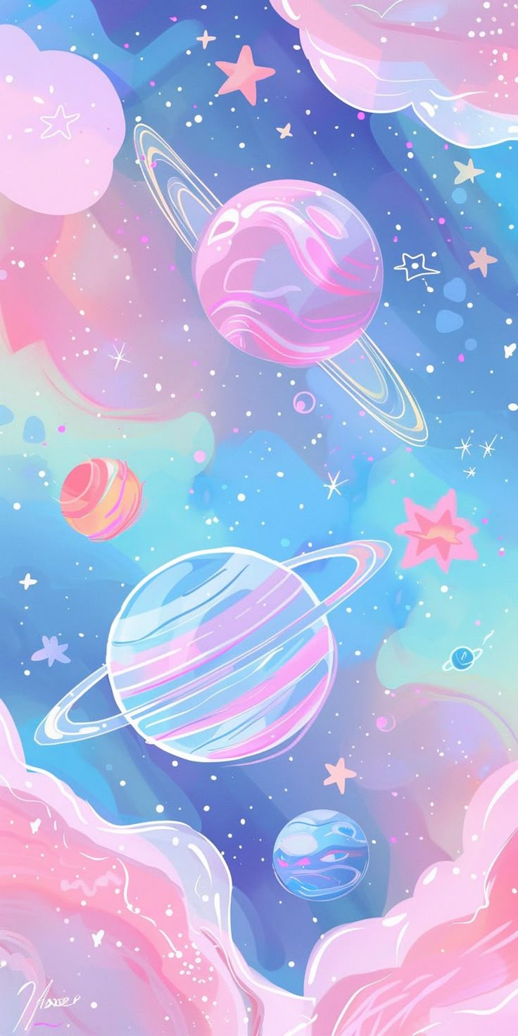 Download Beautiful Colorful Planet Pattern Astronomy Universe Wallpaper Background 8K