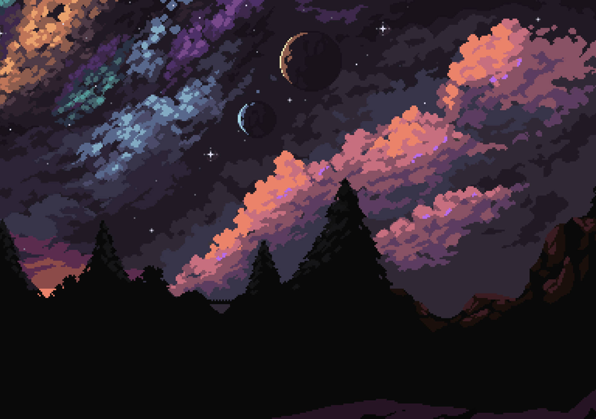 Aesthetic Pixel Art HD Wallpaper