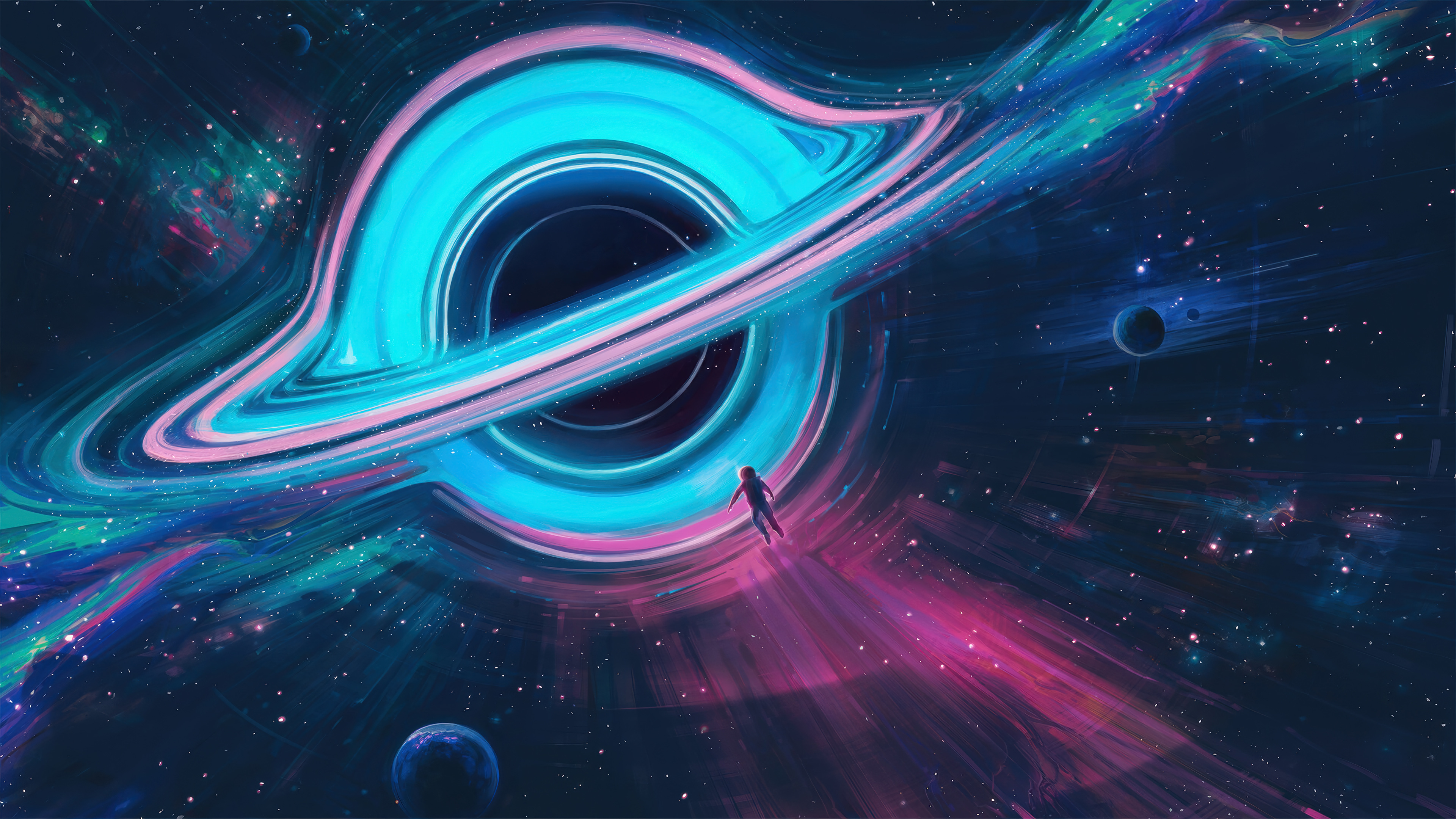 Black Hole Space Art Wallpaper 4K HD PC b