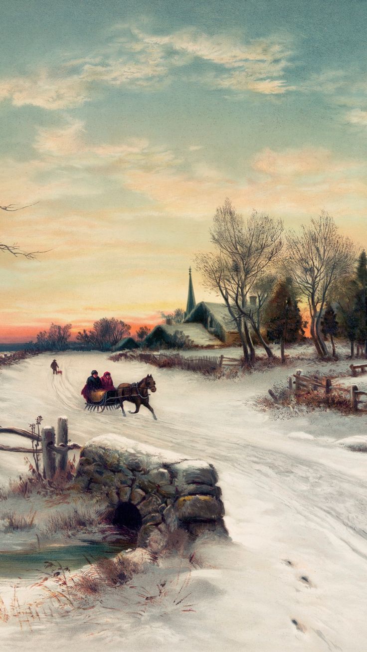 Vintage Christmas iPhone Wallpaper Designs