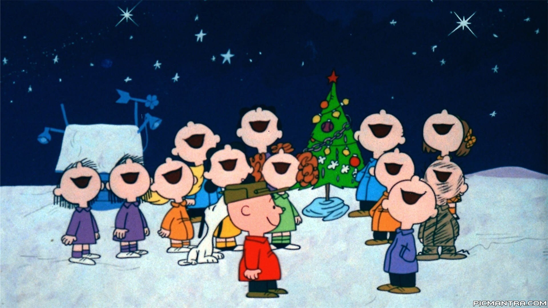 Snoopy Christmas Background