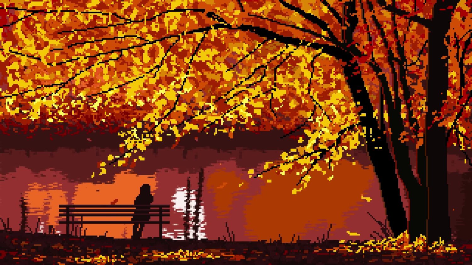Autumn Sunset On The Lake Live Wallpaper