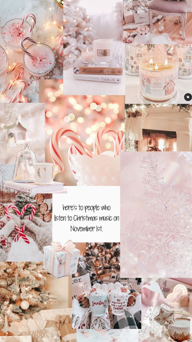Christmas collage, pink aesthetic wallpaper, Christmas wallpaper for phone, pink wallpaper, November wallpaper, pink aesthetic #pink #christmas #wallpaper