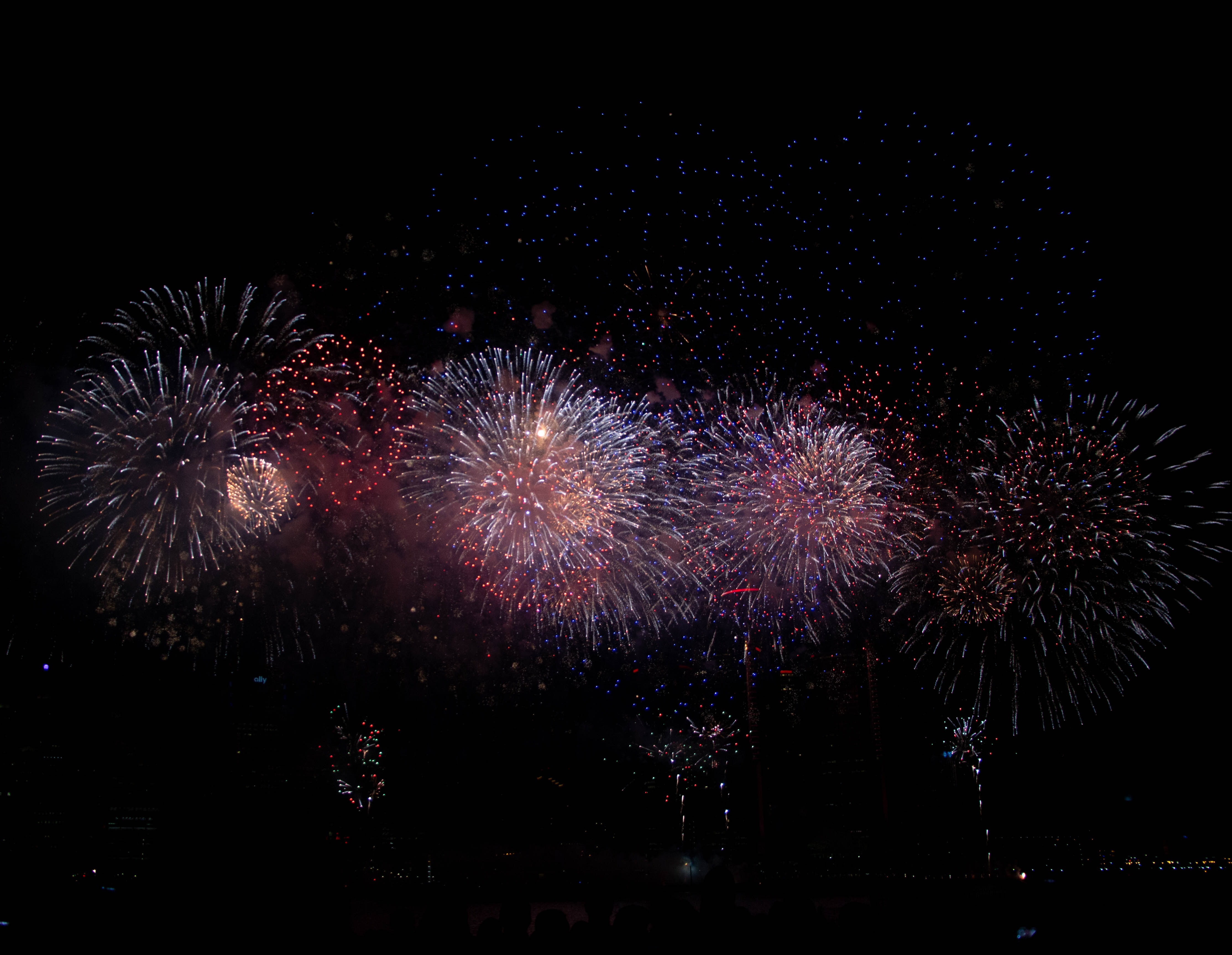 Wallpaper party, happy new year, fireworks for mobile and desktop, section новый год, resolution 4457x3456