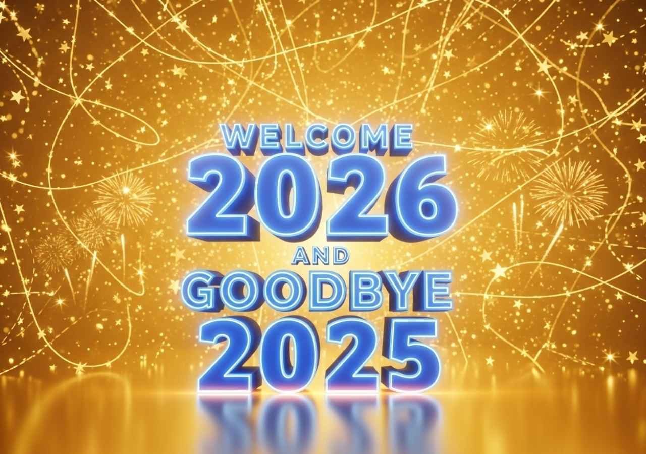 Hello New Year 2026 & Goodbye 2025 Image & Wishes