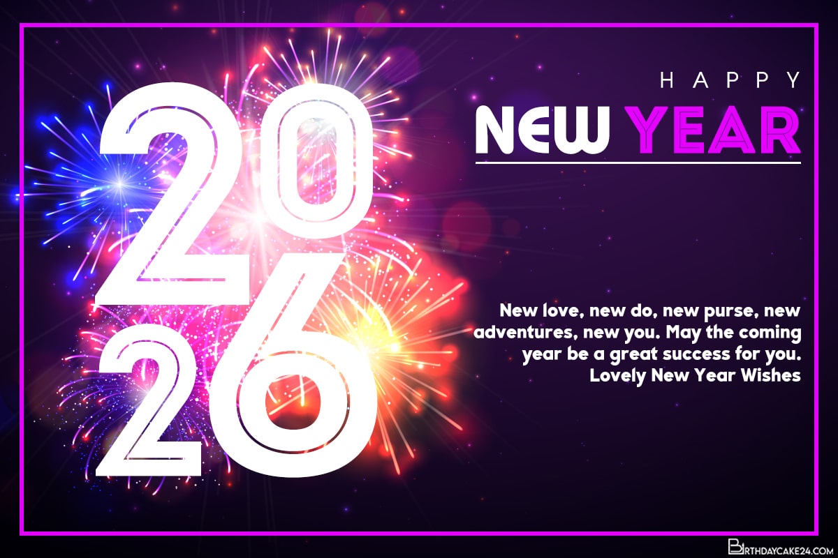 New Year's Fireworks Cards 2026 Free Download