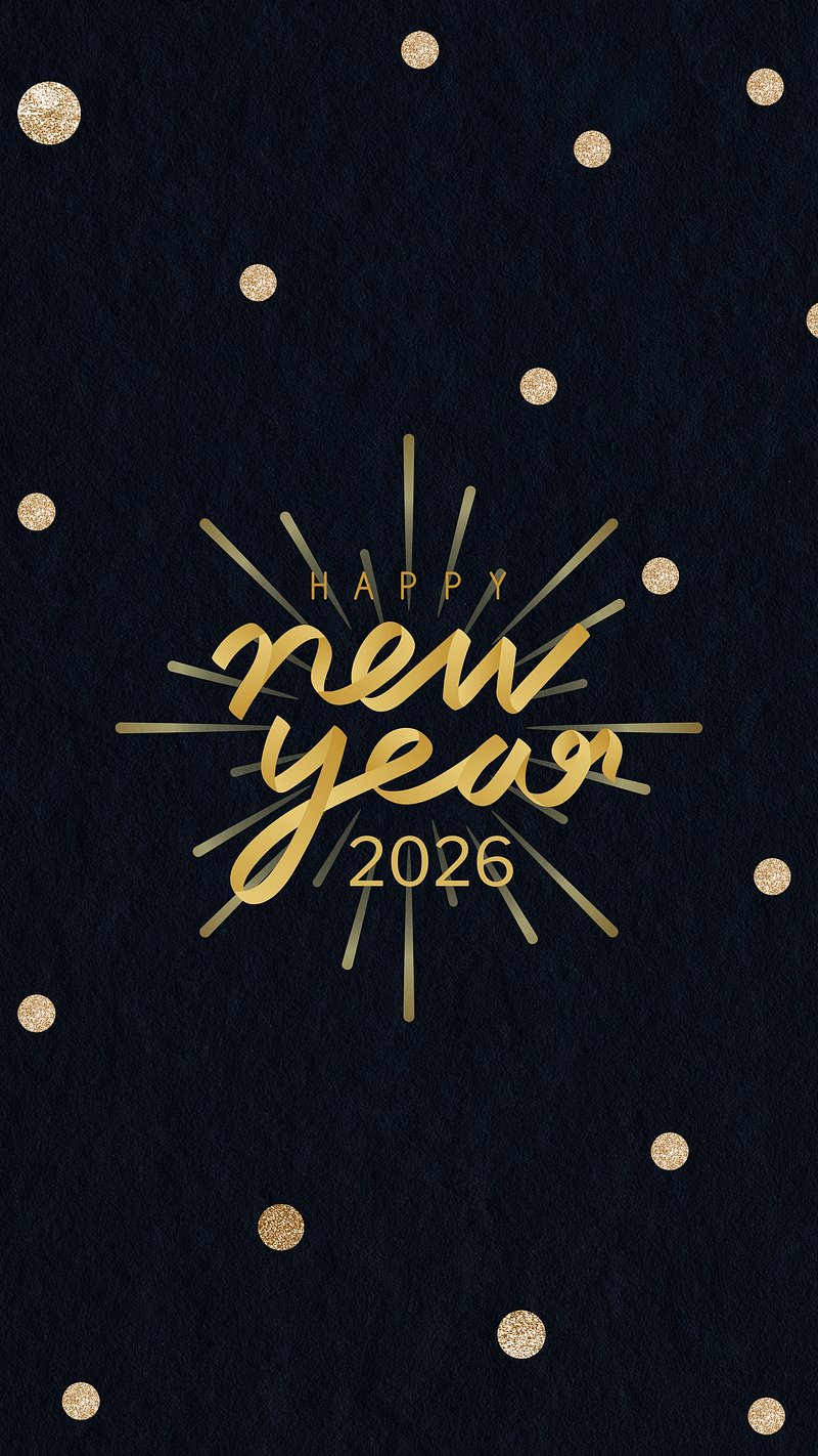 New year 2026 phone wallpaper