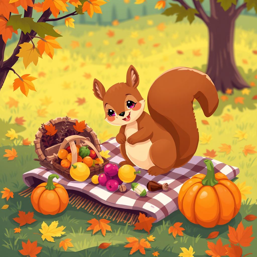Celebrate Thanksgiving with a Pixel Art Squirrel!