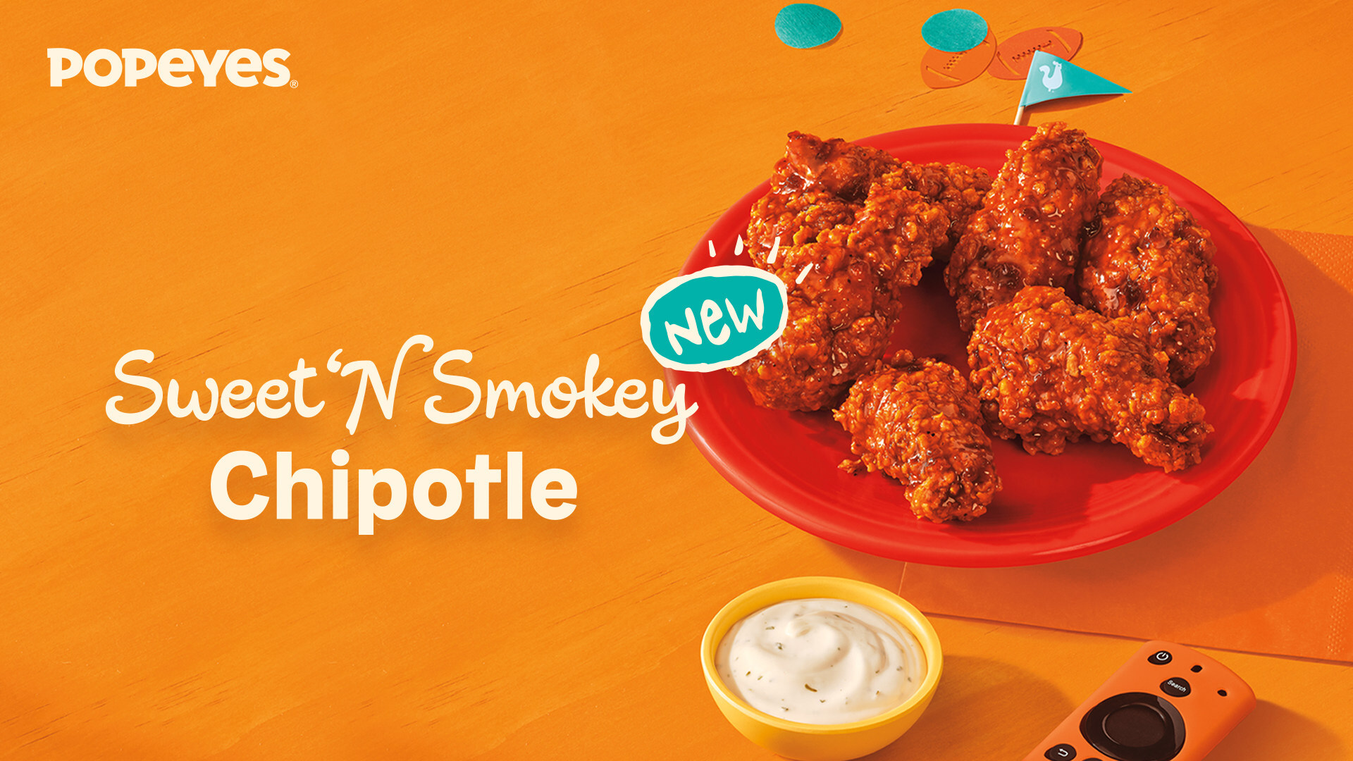 Popeyes New Sweet 'N Smokey Chipotle Wings Are Finally Here!