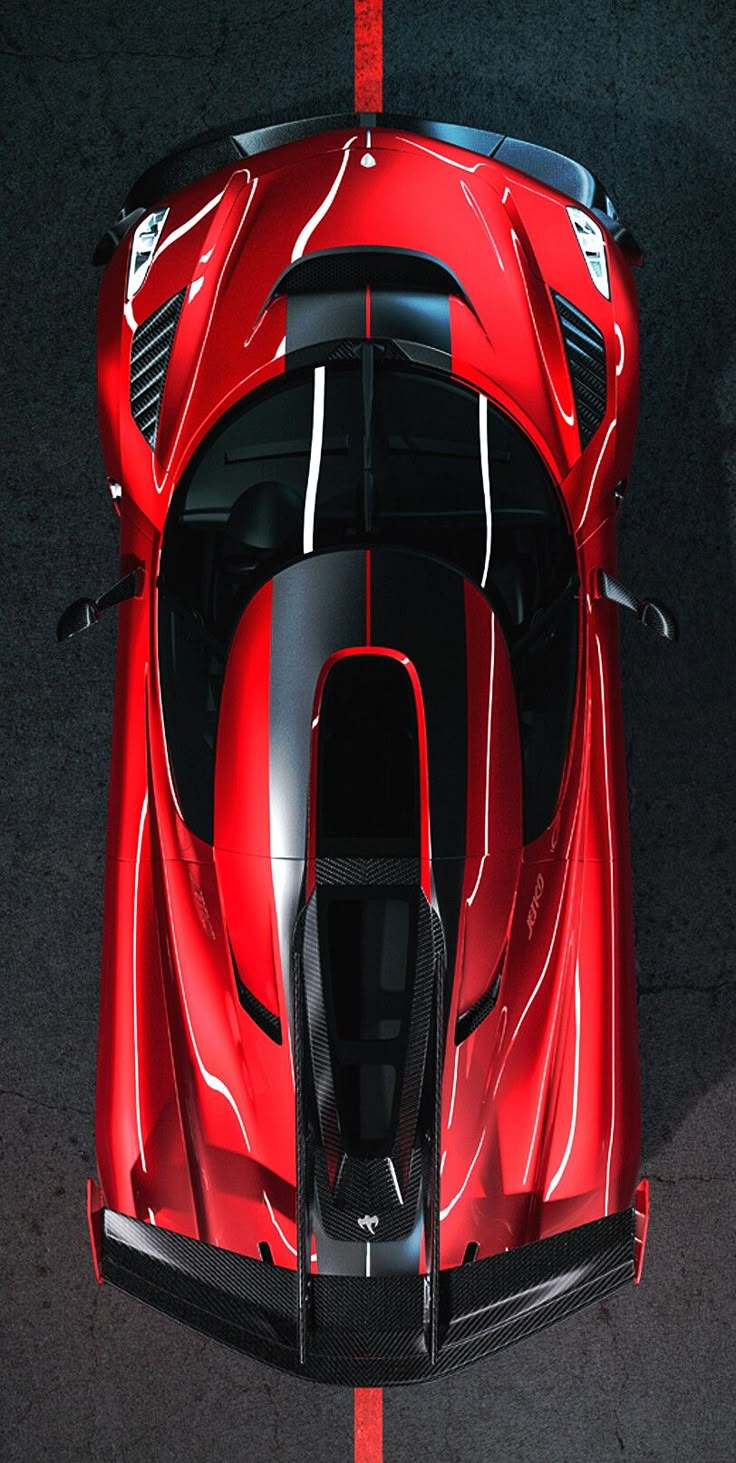 Koenigsegg Jesko Cherry Red Edition. image enhanced