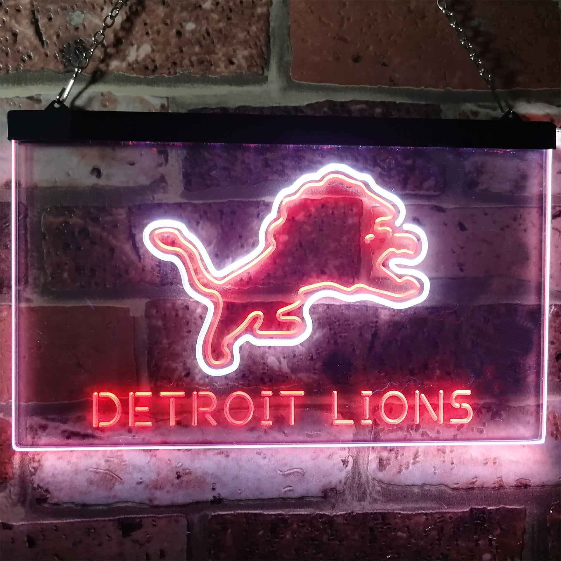 Detroit Lions Football Bar Neon Like LED Sign On Sale!