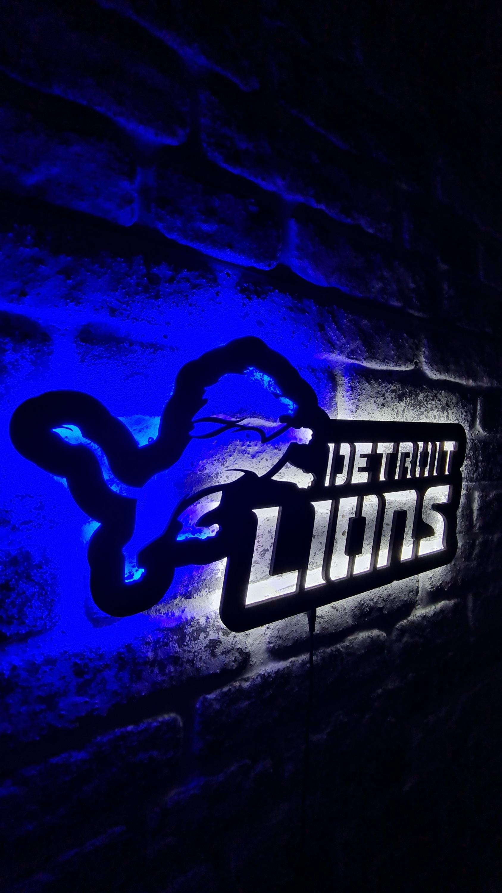 Detroit Lions LED Sign Lions NFL Fans Gift Perfect American Football Sign Illuminated Wall Decor Christmas Gift