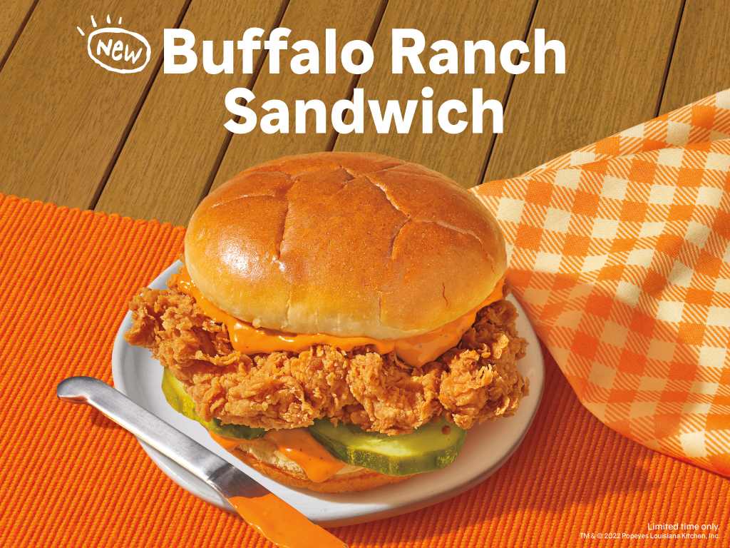 Popeyes' New Buffalo Ranch Sandwich Is the Latest in the Buffalo Flavor Trend