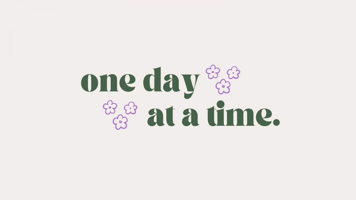 One Day At A Time Quote Minimal