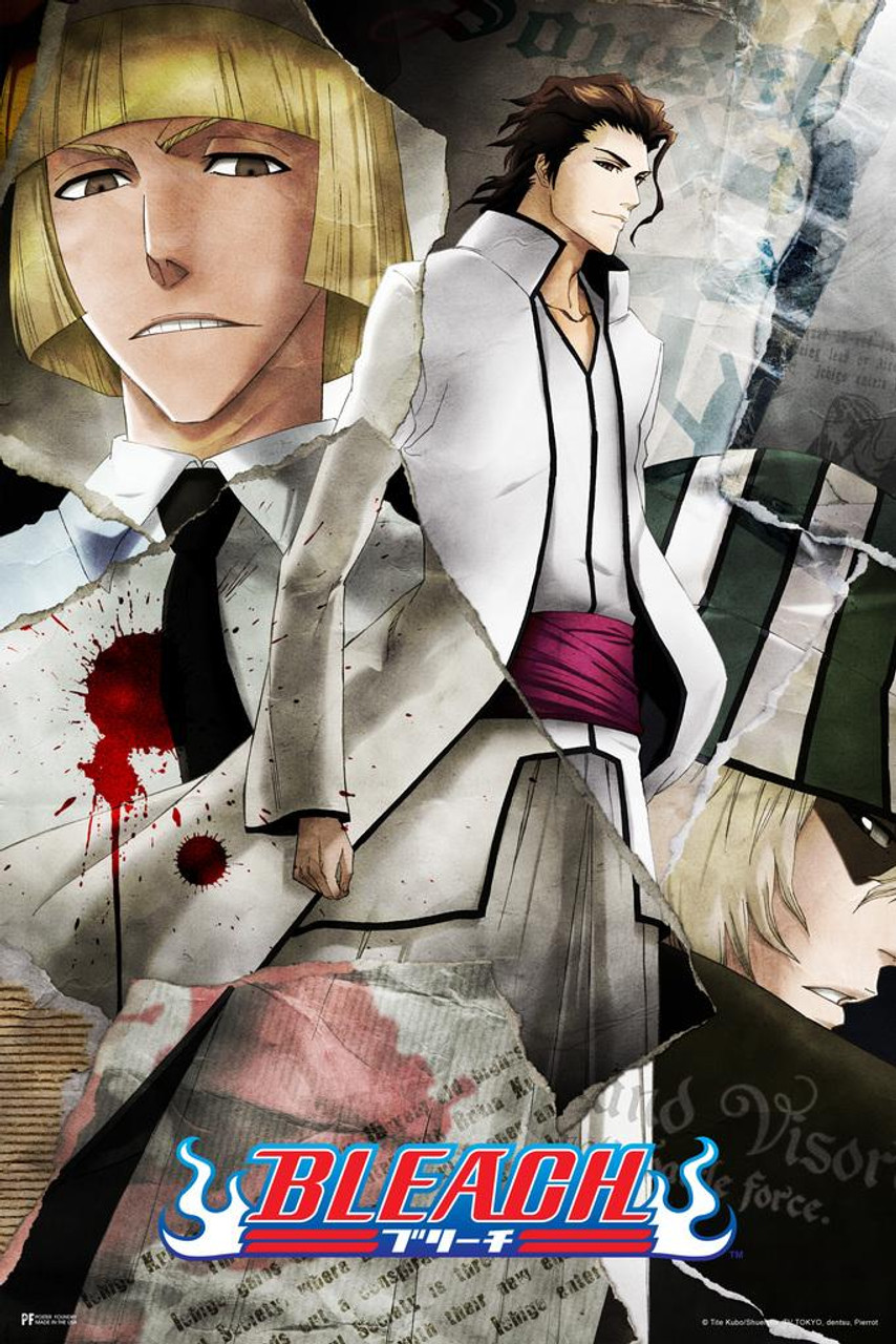 Laminated Bleach Anime Poster Shinji Coyote Ichigo Merchandise Sword Manga Comic Cool Aesthetic Modern Wall Decor Picture Japanese Bedroom Living Room Weeb Fan Birthday Poster Dry Erase Wall Art 12x18