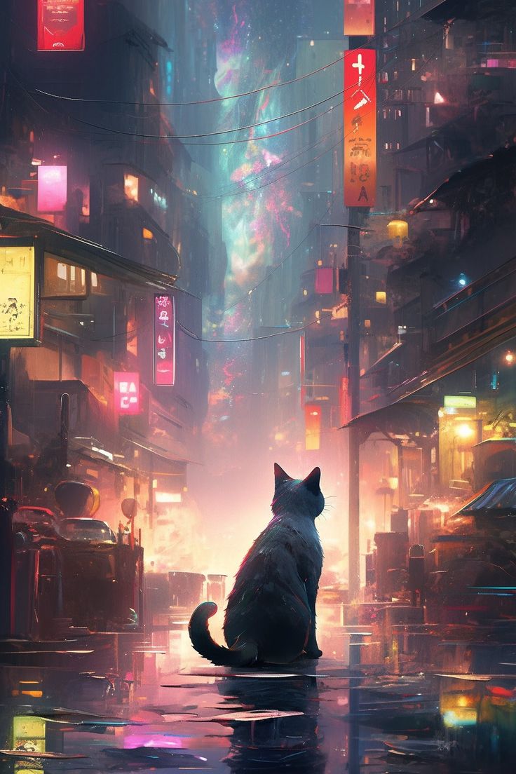 The Stray Cat of Cyberpunk City