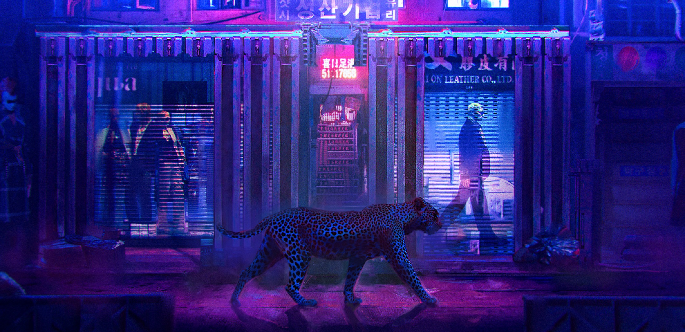 Phone wallpaper: Cyberpunk, Animal, Artistic 962250