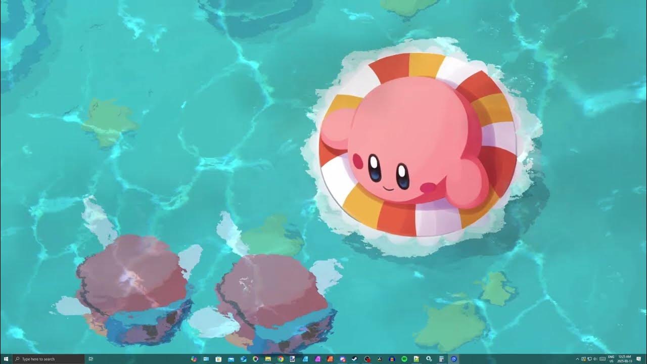 Swimming Kirby (Live Desktop Wallpaper) [Wallpaper Engine]