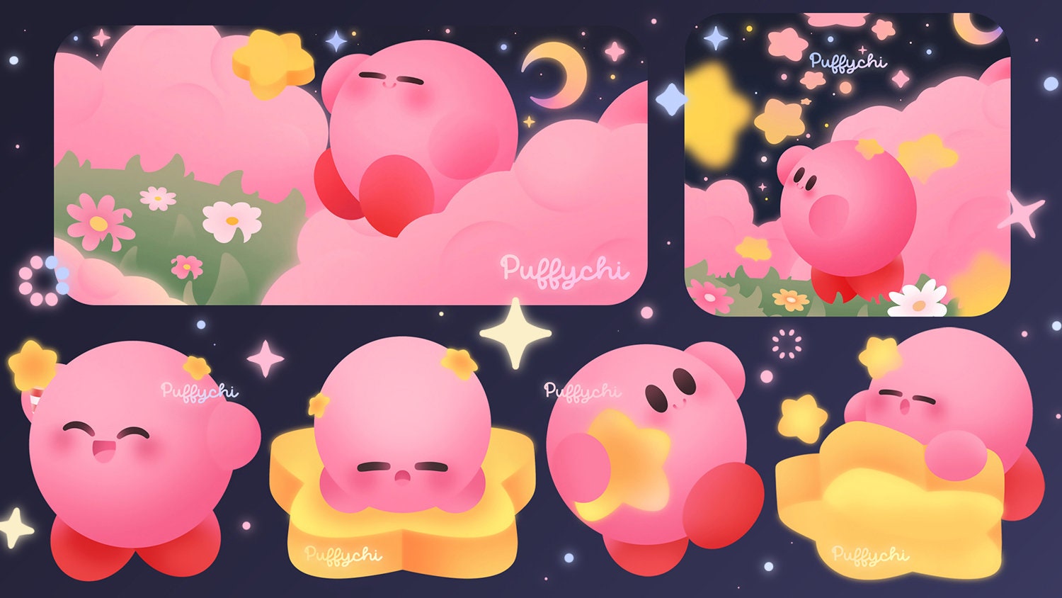 Dreamy Clouds Kirby Phone Theme Wallpaper Widgets