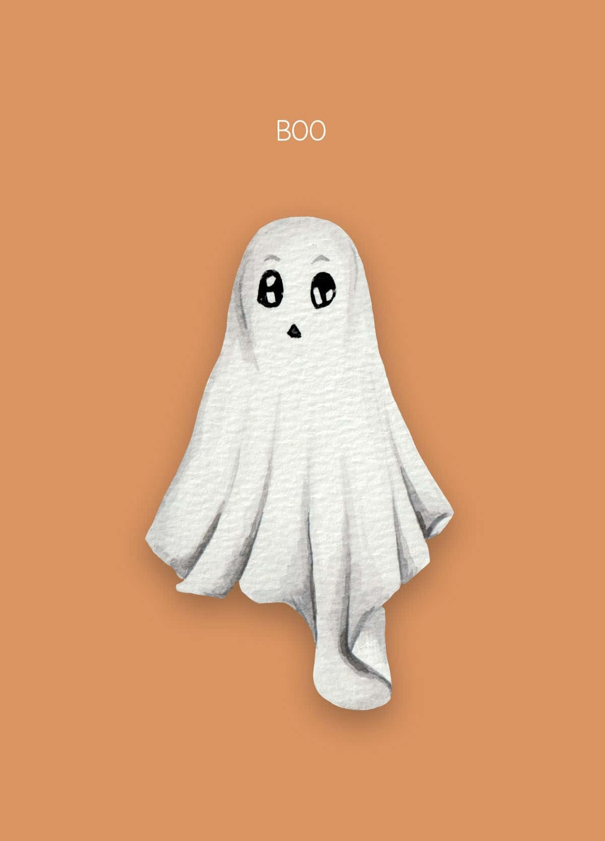Download Cute Ghost Saying Boo Wallpaper
