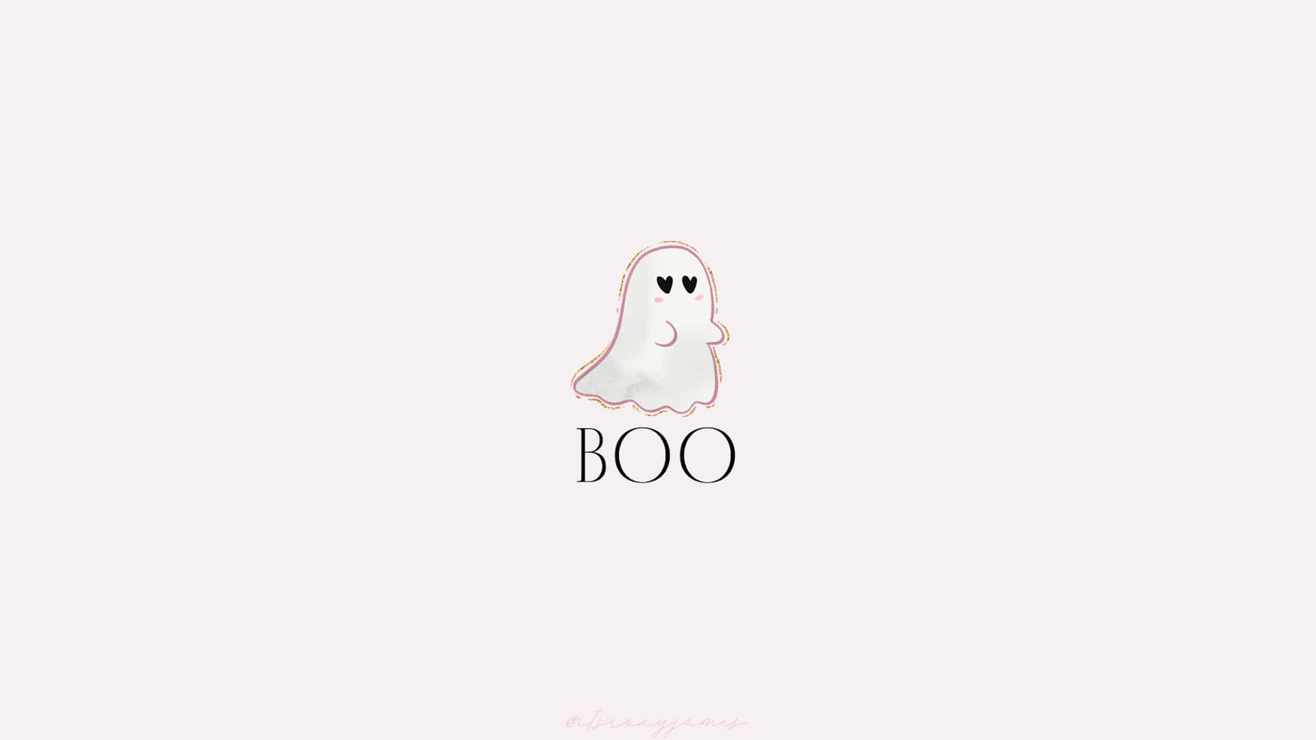 Download Cute Ghost Boo Halloween Illustration Wallpaper