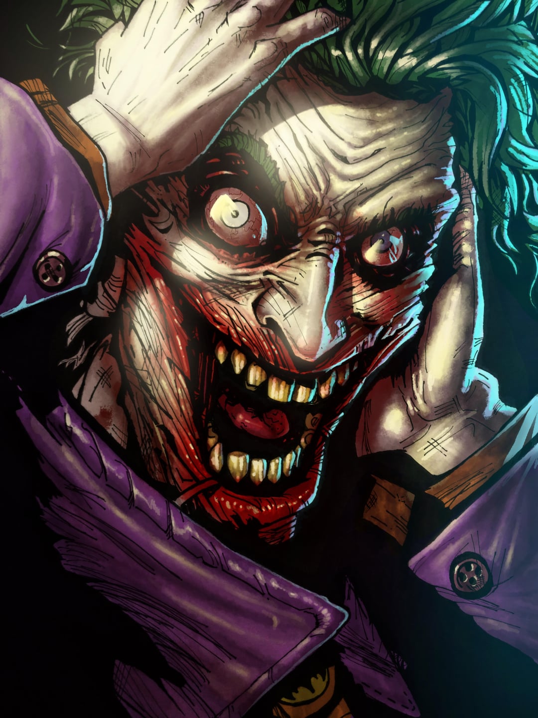 I hope its creepy enough for you guys! Joker commission I colored