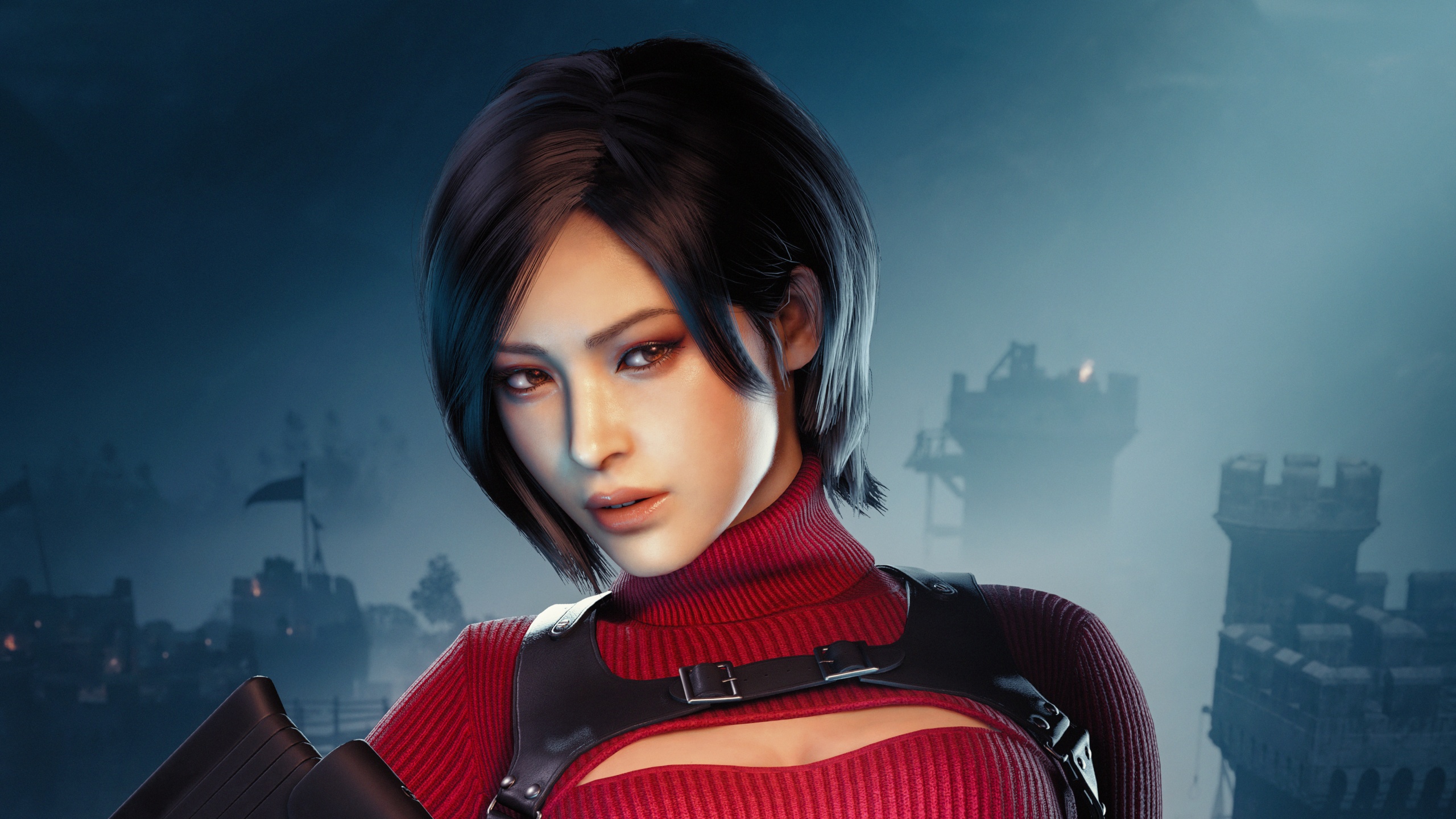 Ada Wong Wallpaper 4K, Resident Evil 4, Sniper rifle