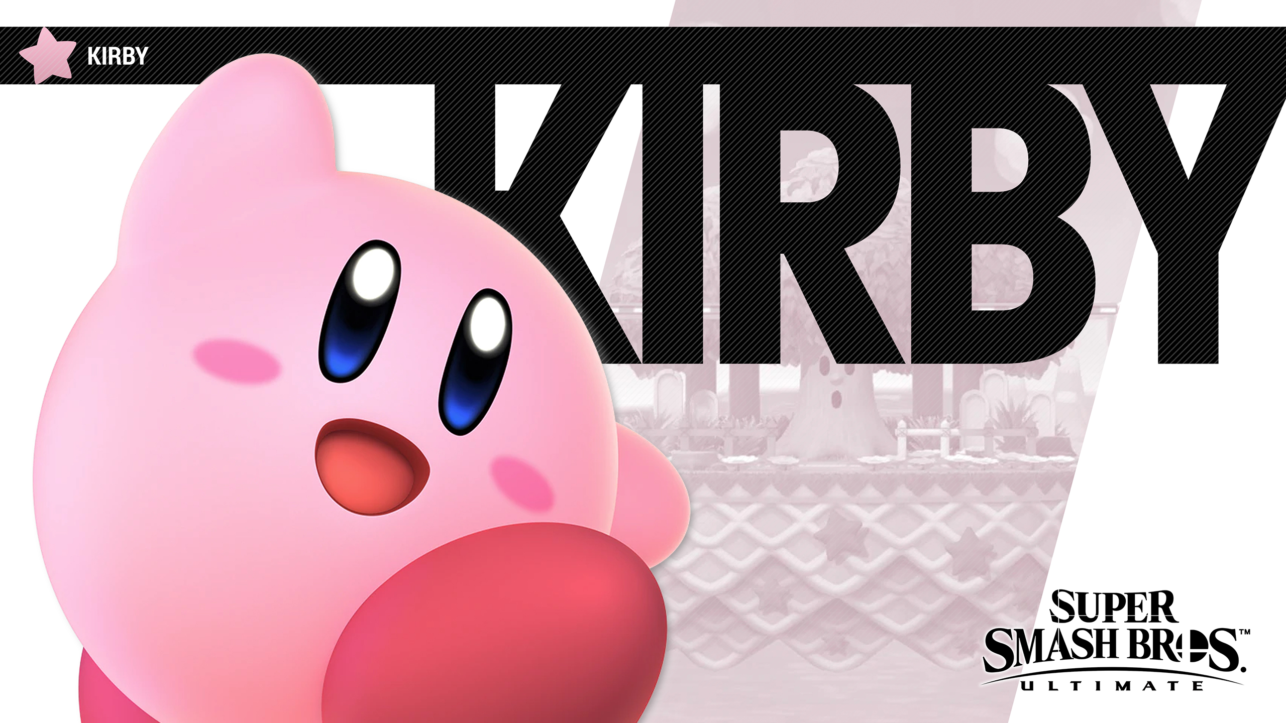 Super Smash Bros Ultimate Kirby Wallpaper with Monocle