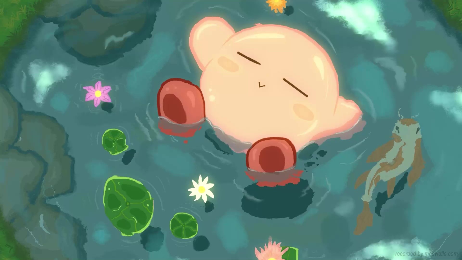 Yellow Kirby Live Wallpaper, Animated Wallpaper