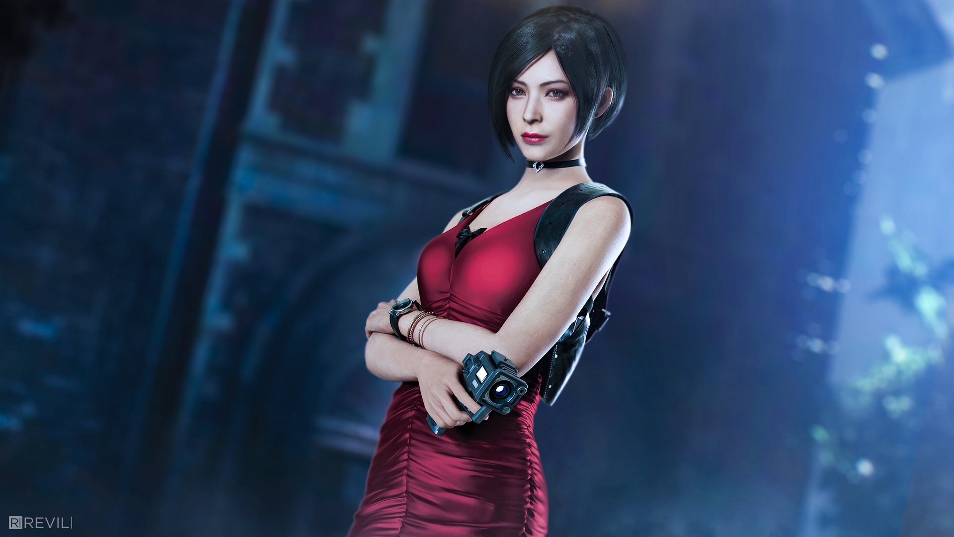 Wallpaper look, girl, brunette, beautiful, Ada Wong, Ada Wong, Resident Evil 2 Remake for mobile and desktop, section игры, resolution 1920x1080