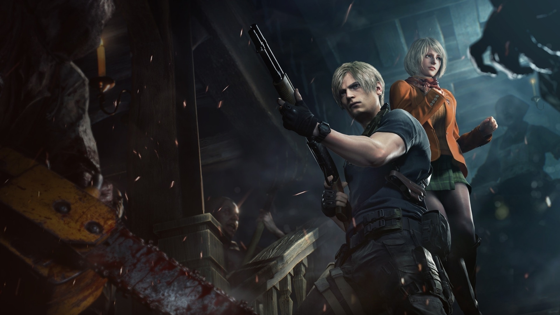 Leon S. Kennedy Ashley Graham Ada Wong Luis Sera Ramon HD Resident Evil 4 Wallpaper
