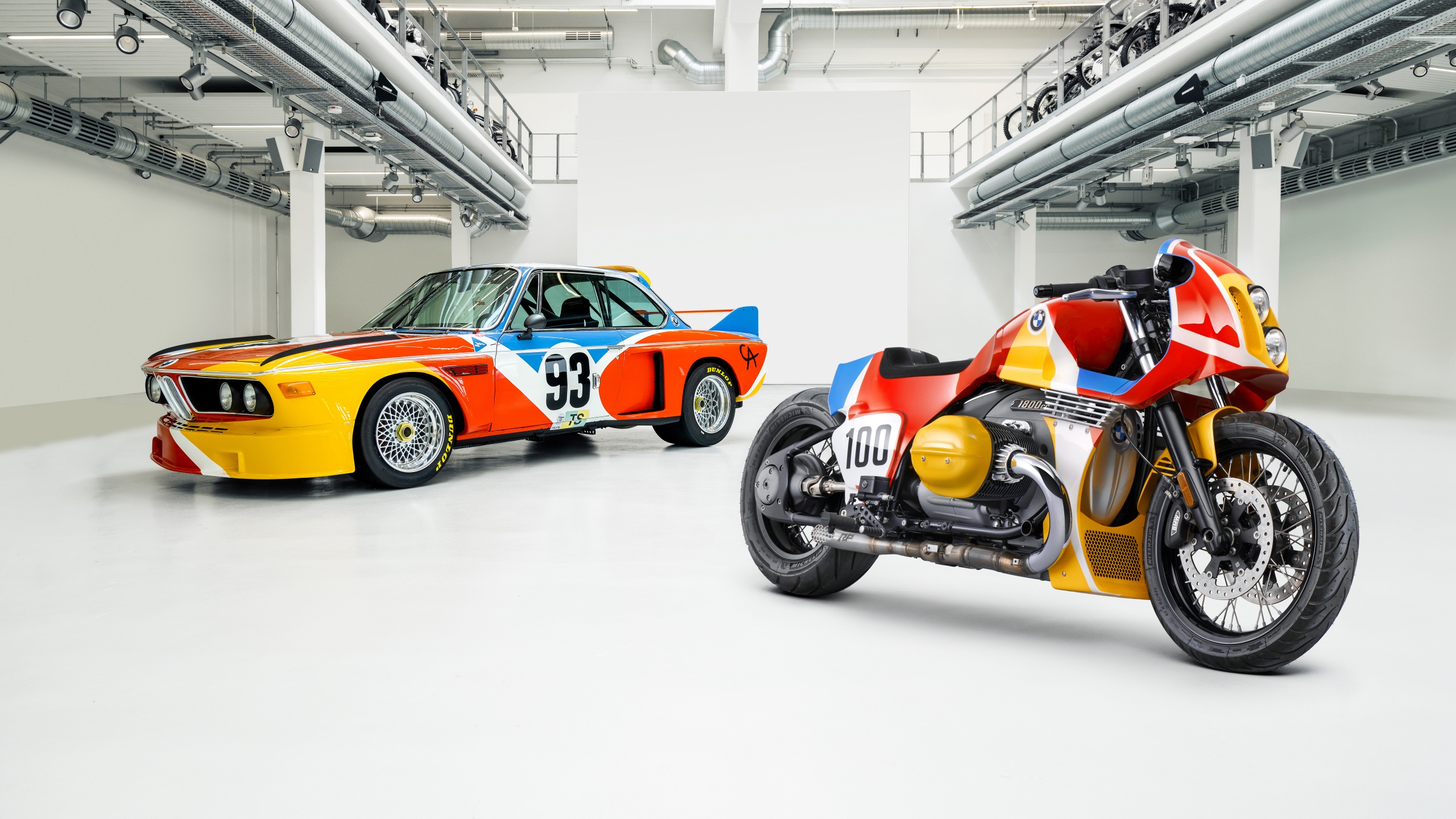 BMW Art car Wallpaper 4K, BMW 1.8 CSL Art Bike, BMW CSL, 5K