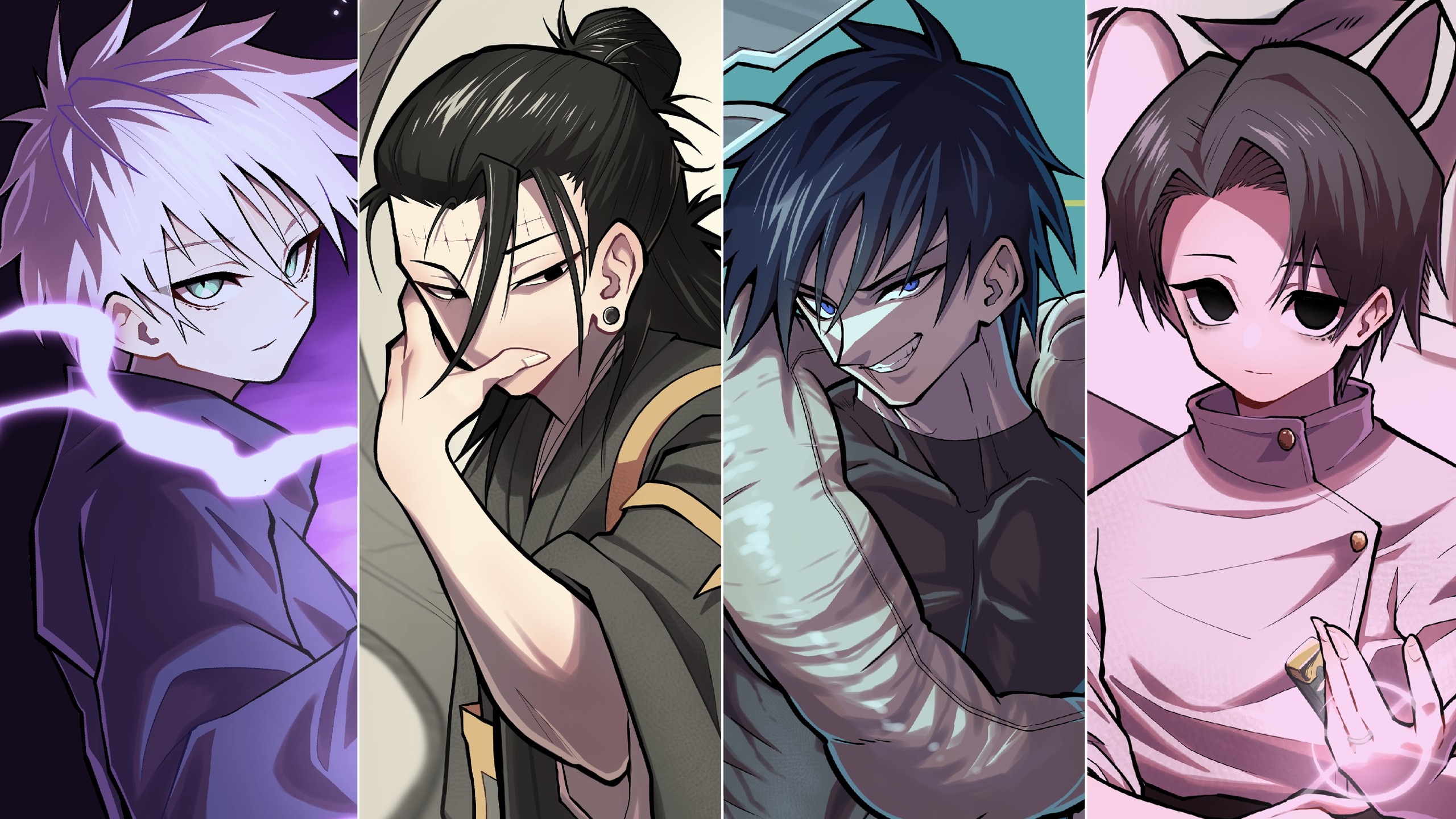 Satoru Gojo, Suguru Geto, Toji Fushiguro And Yuta Okkotsu HD Jujutsu Kaisen Wallpaper