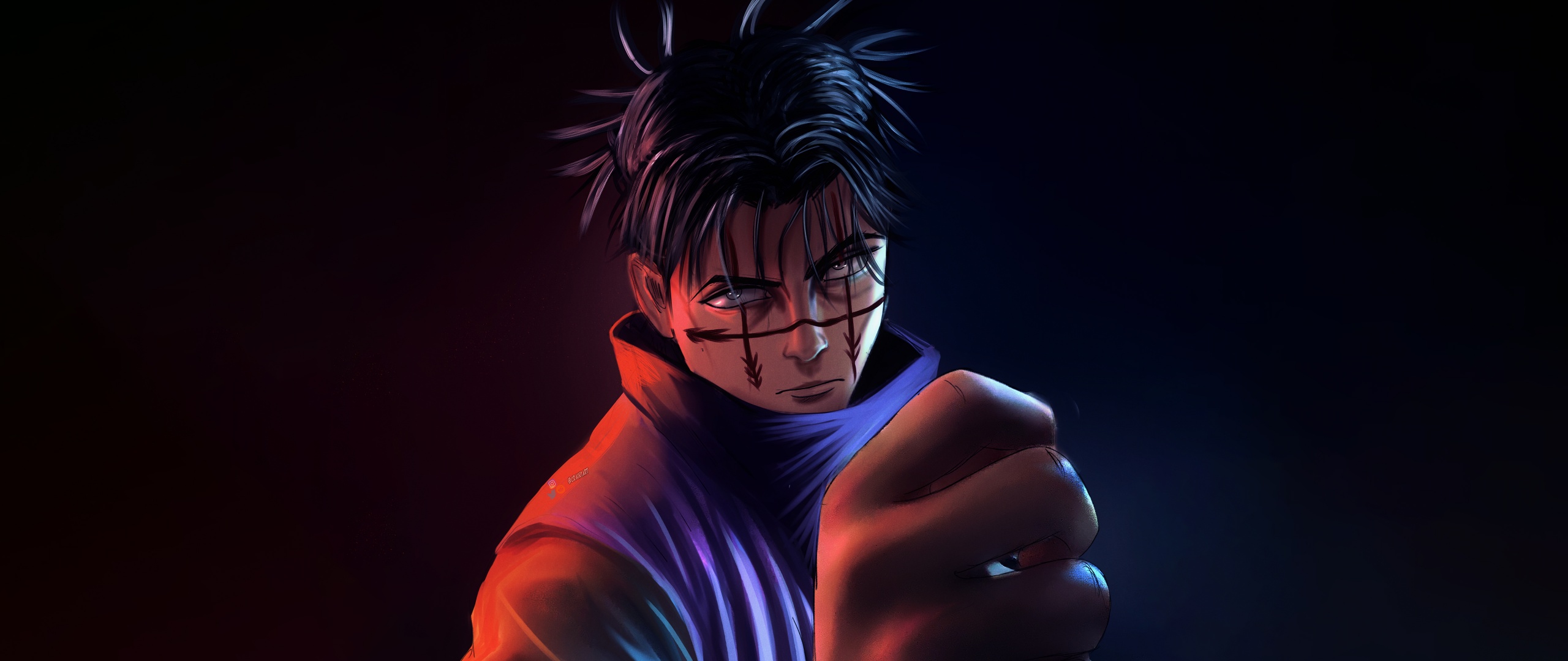 Choso Wallpaper 4K, Dark background, Jujutsu Kaisen