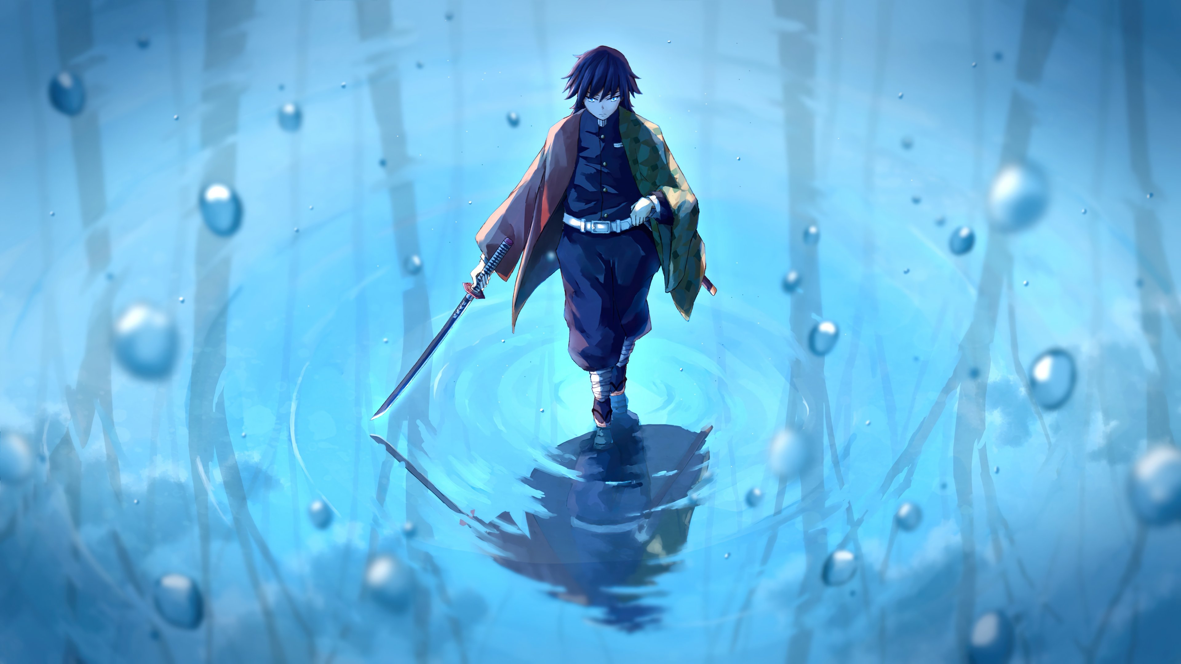 Giyu Tomioka from Kimetsu no Yaiba Anime Wallpaper 4k for Desktop