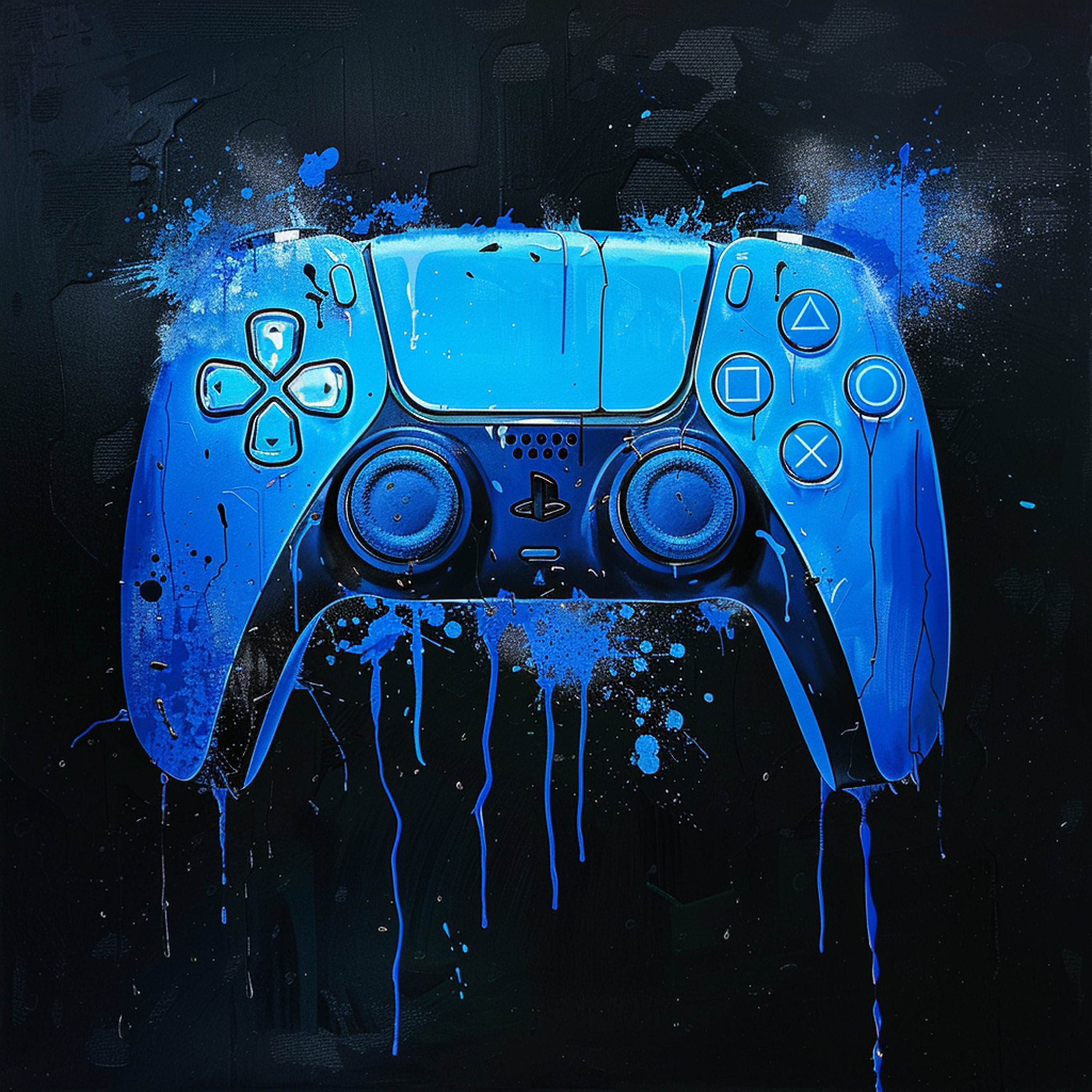 Framed Art Print. PS5 Controller Gaming Poster. Gamer Wall Decor. Boys Gamer Decor