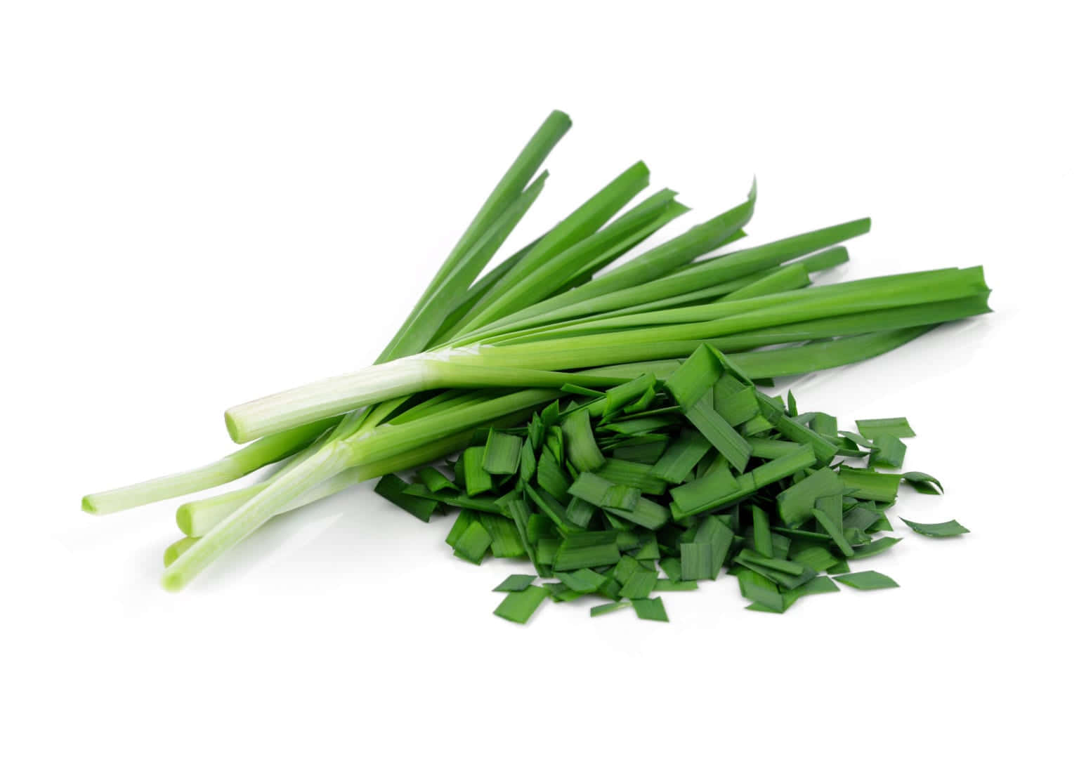 Download Small Cuts And Whole Green Chives Wallpaper
